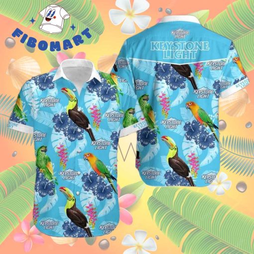 Parrot Tropical Flower Keystone Light Hawaiian Shirt