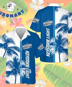 Tropical Palm Tree Keystone Light Hawaiian Shirt