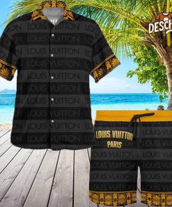 Louis Vuitton Grey Black Yellow Hawaii Set for Men