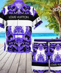 Louis Vuitton Purple Hawaii Set For Men