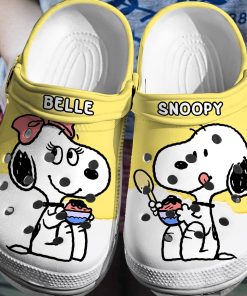 Deschea  Peanuts Snoopy Crocs Clogs Comfortable Shoes Crocband 3D