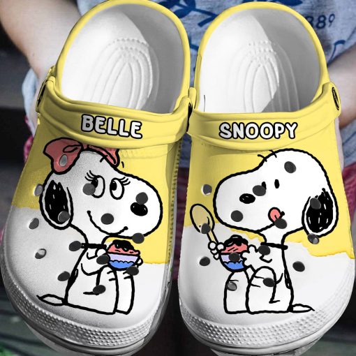 Deschea  Peanuts Snoopy Crocs Clogs Comfortable Shoes Crocband 3D