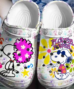 Deschea  Peanuts Snoopy Crocs Crocband Shoes Comfortable Clogs 3D