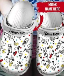 Deschea  Personalised Snoopy Clog Shoes