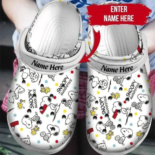 Deschea  Personalised Snoopy clog Shoes