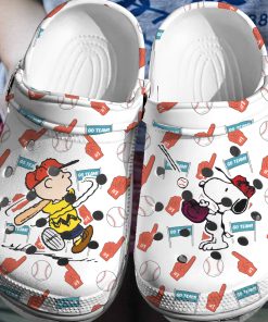 Deschea  Snoopy Baseball Crocs 3D Clog Shoes