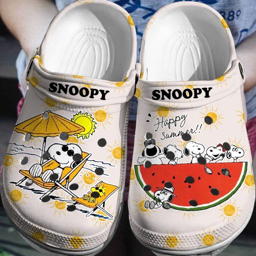 Deschea  Snoopy Crocs 3D Clog Peanuts Shoes