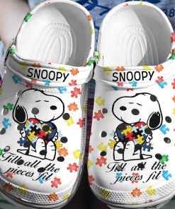 Deschea  Snoopy Crocs 3D Crocsband Clog Shoes