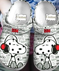 Deschea  Snoopy Crocs Clogs Crocband Comfortable Shoes for men women