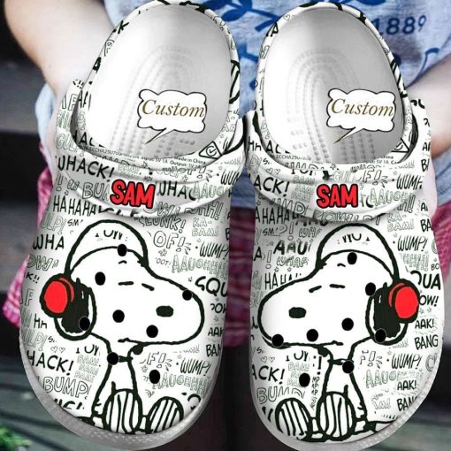 Deschea  Snoopy Crocs Clogs Crocband Comfortable Shoes for men women