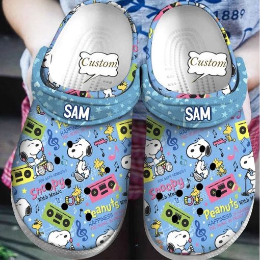 Deschea  Snoopy Crocs Clogs Shoes Crocband Comfortable for men women