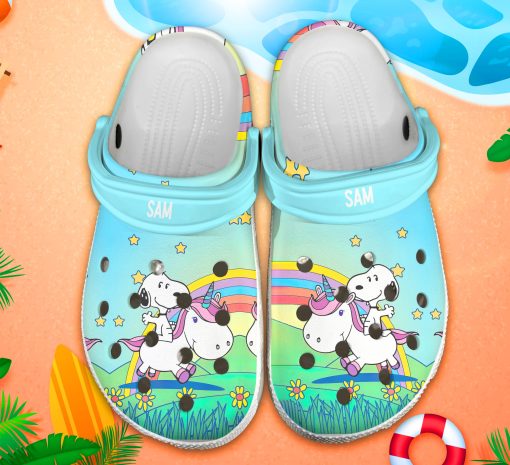 Deschea  Snoopy Crocs Crocband Clogs Comfortable Shoes for men women