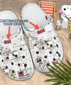 Deschea  Snoopy Crocs Crocband Shoes Comfortable Clogs for men women New