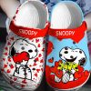 Deschea  Peanuts Snoopy Crocs Crocband Shoes Comfortable Clogs 3D