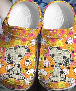 Deschea  Snoopy Flower Crocs 3D Clog Shoes