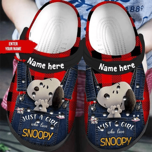 Deschea  Snoopy Peanuts Crocs Crocband Comfortable Clogs Shoes For Men Women