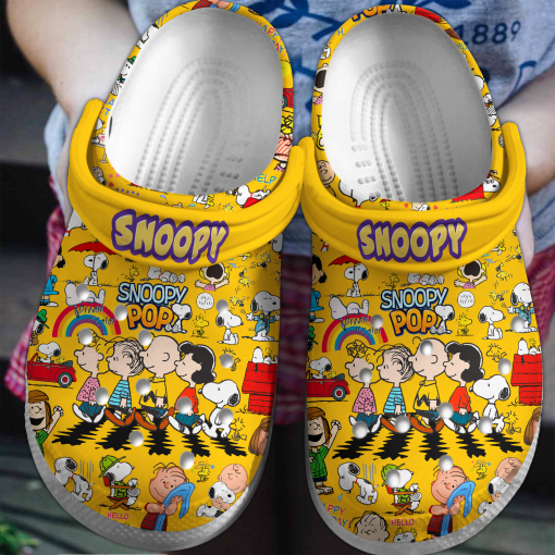 Deschea  Snoopy Pop Movie Crocs Crocband Clogs Shoes Comfortable For Men Women and Kids