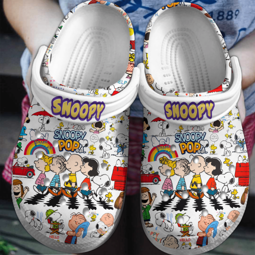 Deschea  Snoopy Pop Movie Crocs Crocband Clogs Shoes Comfortable For Men Women and Kids