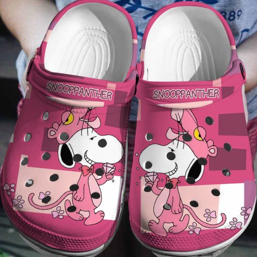 Deschea  Snoopy x Pink Panther Crocs 3D Clog Shoes