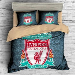 3D Liverpool Football Club Logo Soccer Bedding Sets – Duvet Cover, Flatsheet, Pillowcases Perfect Gift For Fans