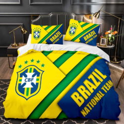 CBF Brazil France Football Team Bedding Sets Gift For Birthday, Father’s Day, Mother’s Day