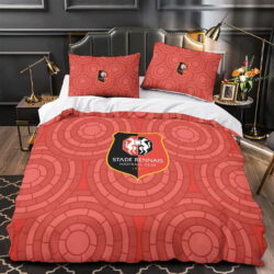 Stade Rennais Football Club Bedding Sets Duvet Cover, Flatsheet, Pillowcase For Dad, Mom