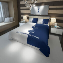 Tottenham Hotspur FC Logo Football Club Duvet Cover, Flastsheet, Pillowcase Bedding Set Gift Ideas For Fans