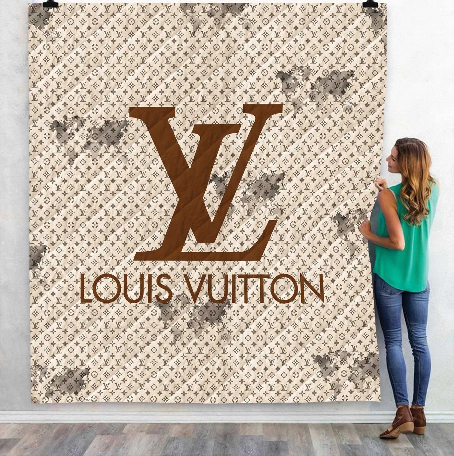 Beige Logo Louis Vuitton blanket Beige Logo Louis Vuitton blanket