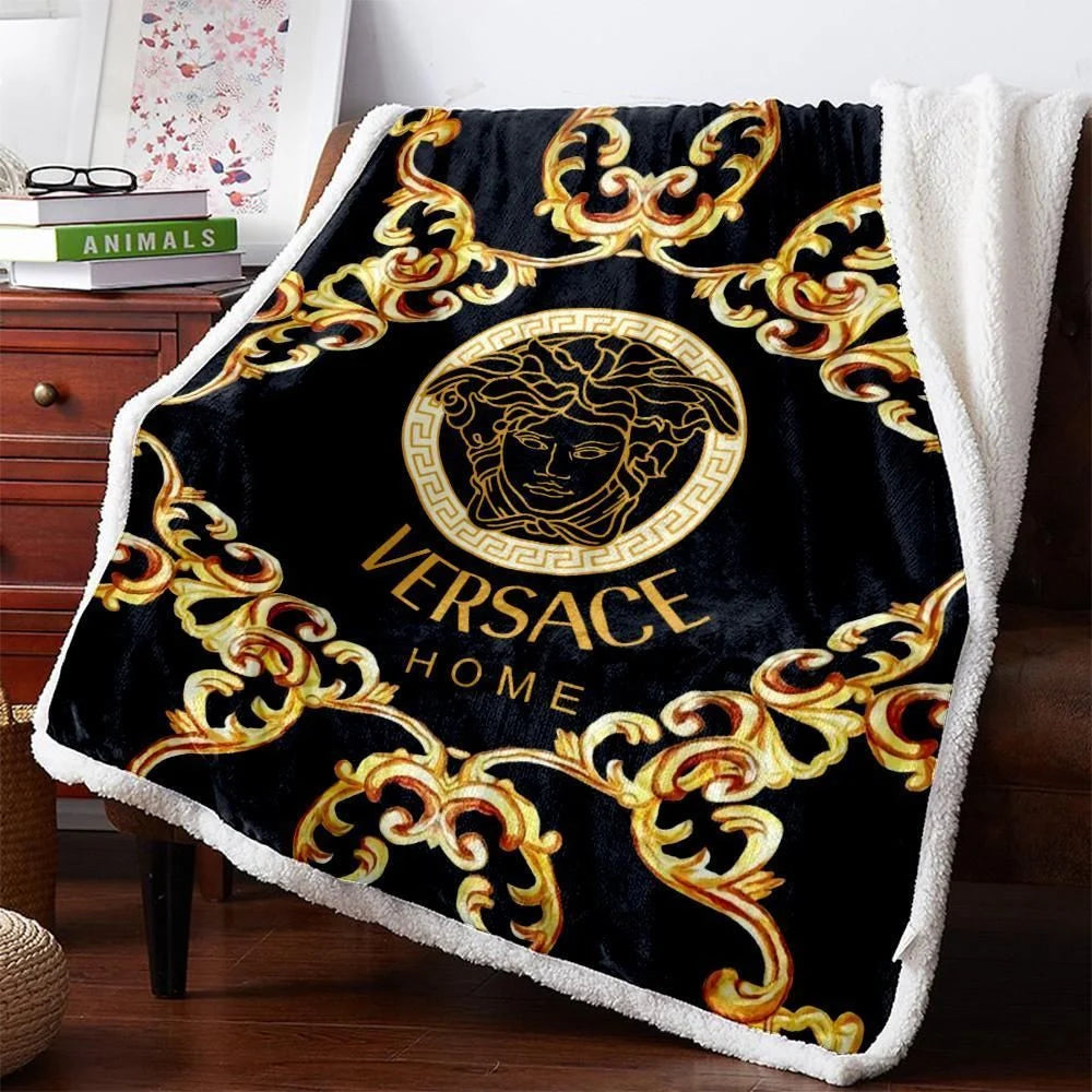 Black Golden Versace blanket Black Golden Versace blanket