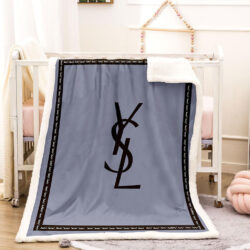 black & gray louis Vuitton blanket