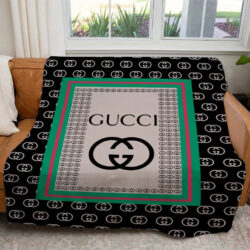 Black & Green Gucci blanket