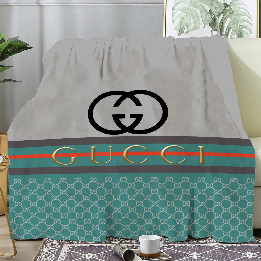 Blue Munsell Gucci blanket Blue Munsell Gucci blanket
