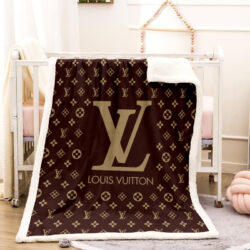 Brown Louis Vuitton blanket