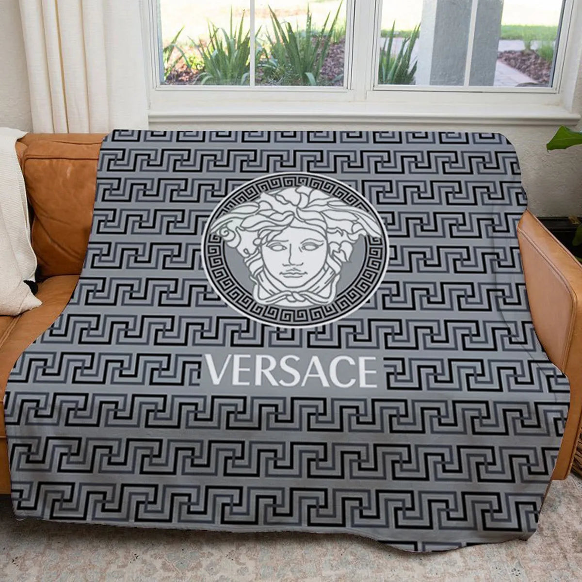 Gray Versace blanket Gray Versace blanket