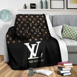 Luxury black fashion Louis Vuitton blanket