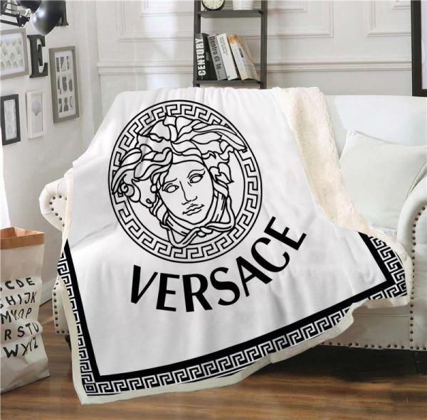 White Versace blanket White Versace blanket