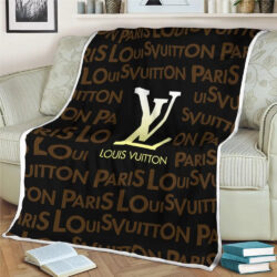 Yellow logo Louis Vuitton blanket