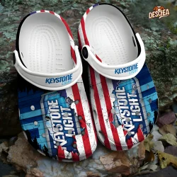 American Flag Mix Keystone Light Crocs
