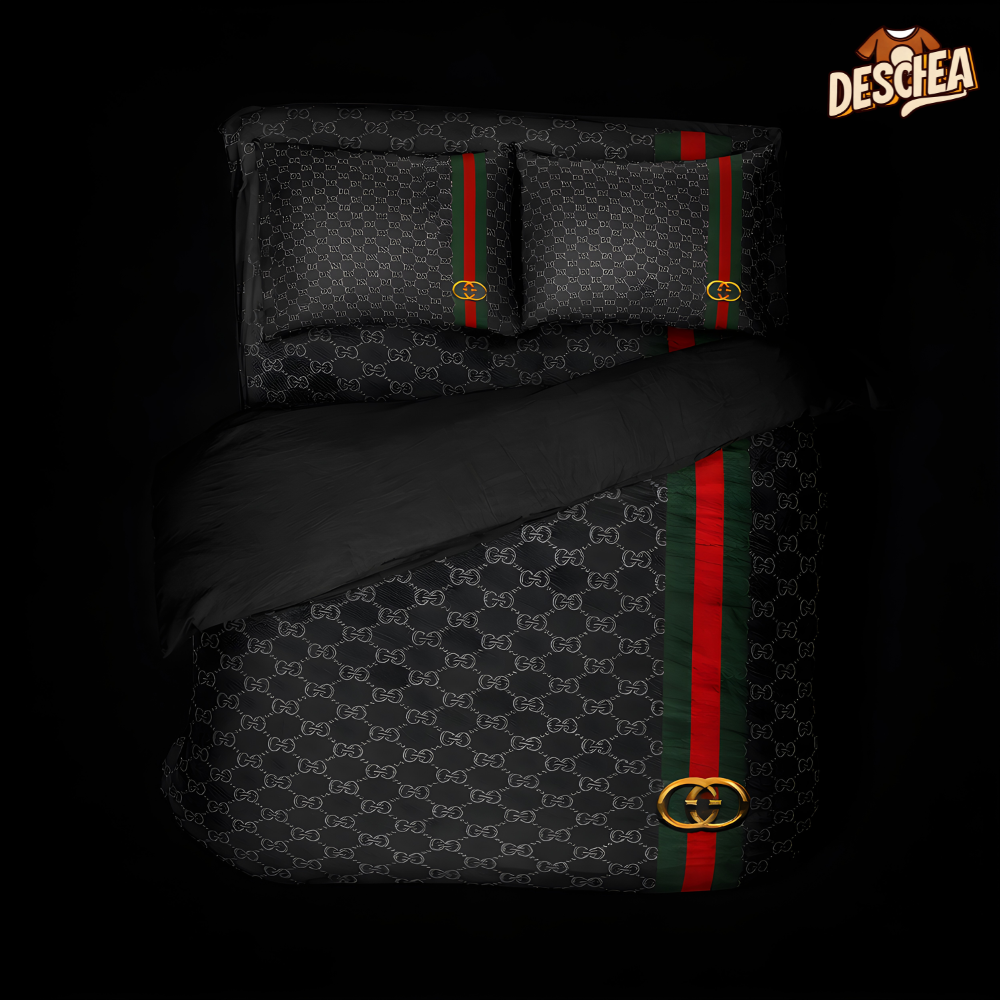 Black Classic The Gc Gucci Bedding Set Duvet Cover 3pcs