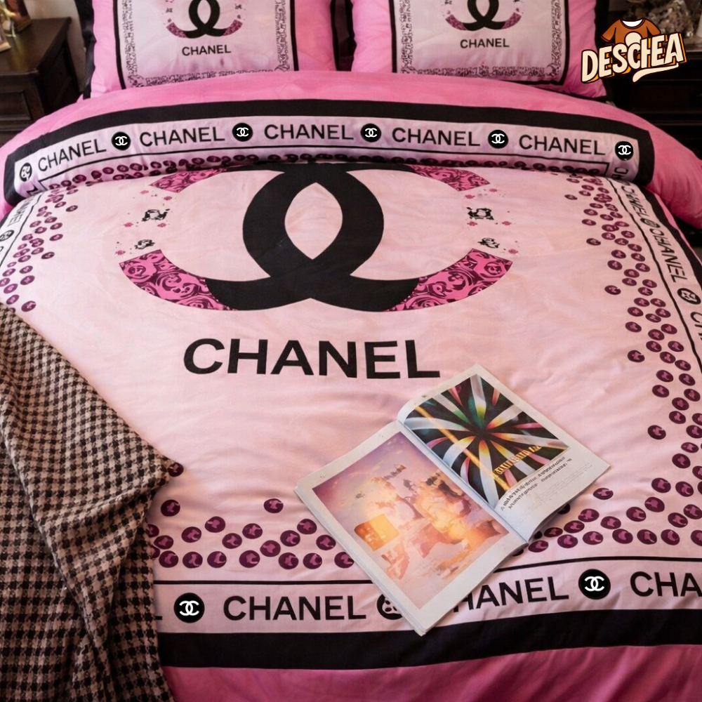 Chanel Luxury Bedding Sets Duvet Cover Bedroom Luxury Brand Bedding Bedroom 96