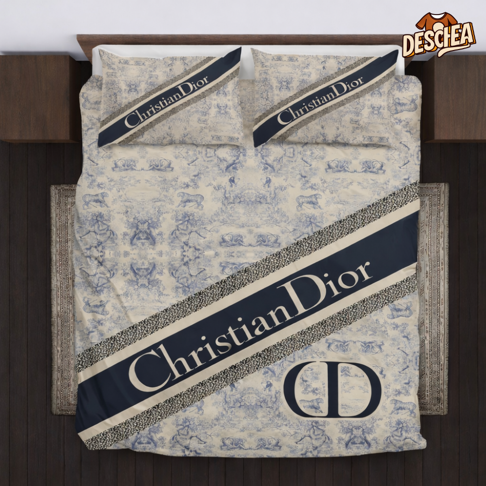 Christian Dior Bed Sheets Spread Comforter Duvet Cover Bedding Setss