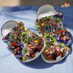 Colorful Cartoon Hocus Pocus Sanderson Sisters Halloween Crocs