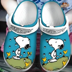 Cute Snoopy And Woodstock Crocs