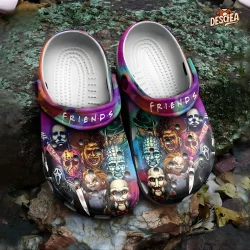 Friends Chucky Michael Myers Jason Ghostface Halloween Crocs, Freddy Krueger Jigsaw Pennywise  Pinhead Horror Movies Characters