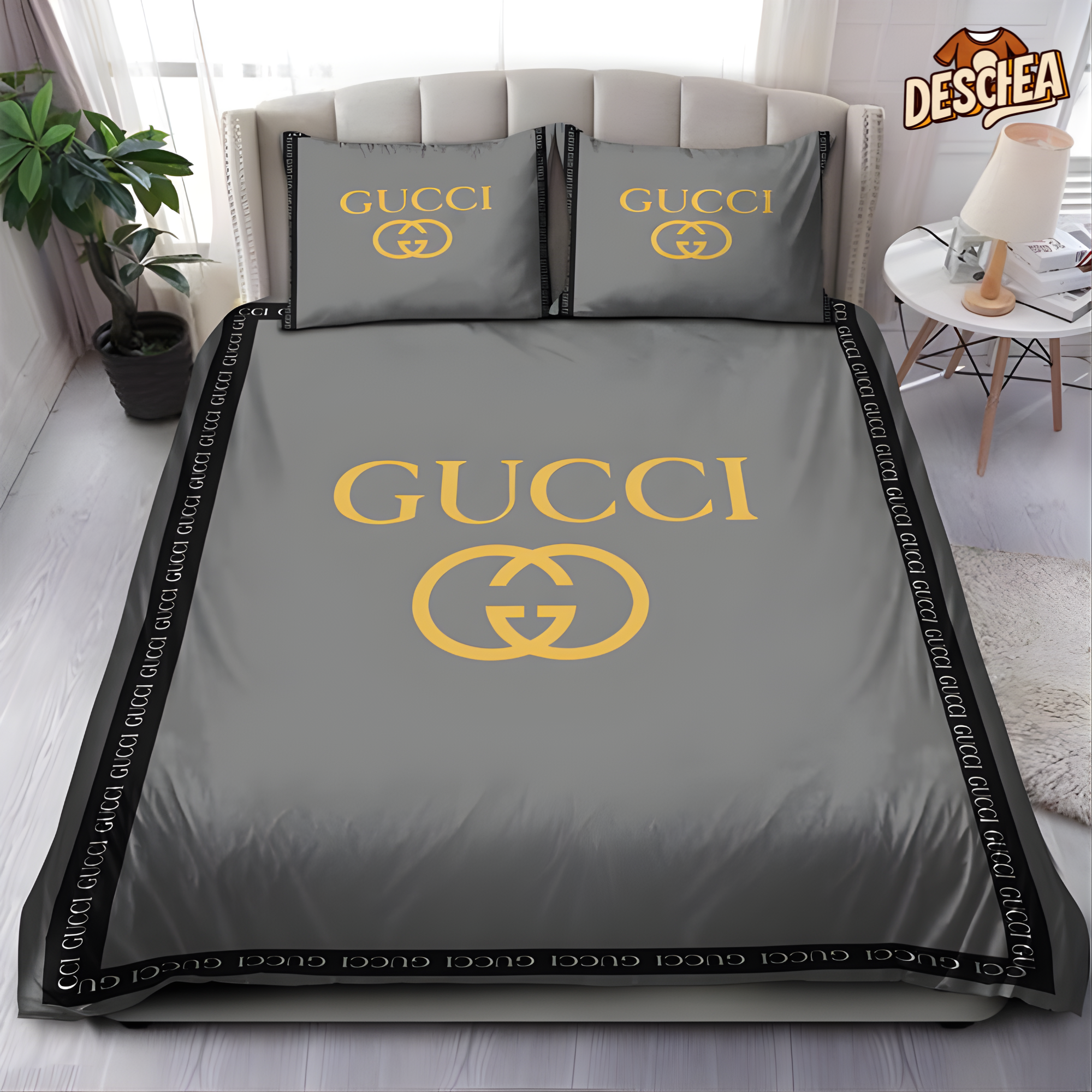 Grey Gucci Bedding Sets Home Decoration Bedding Sets