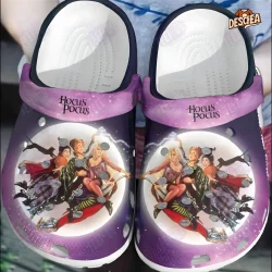 Hocus Pocus Sanderson Sisters Flying On Bloom Halloween Crocs