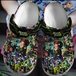 Hocus Pocus Winifred Sanderson Casting Spell Halloween Crocs, Billy Butcherson And Hocus Pocus Kids