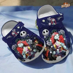 Jack And Sally Spider Web Halloween Crocs, Zero Lock Shock And Barrel