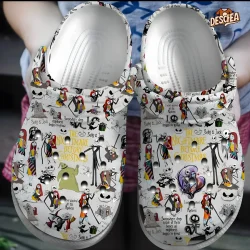 Jack And Sally Zero Oogie Boogie Patterns Halloween Crocs, The Nightmare Before Christmas