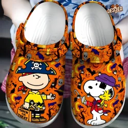 Pirates Charlie Brown And Snoopy Halloween Pumpkin Crocs